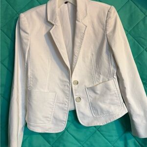 Express Women's White Blazer with Button Detail